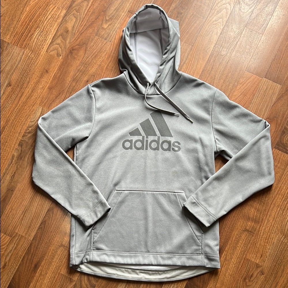 Adidas Gray Pullover Sweater with Hood